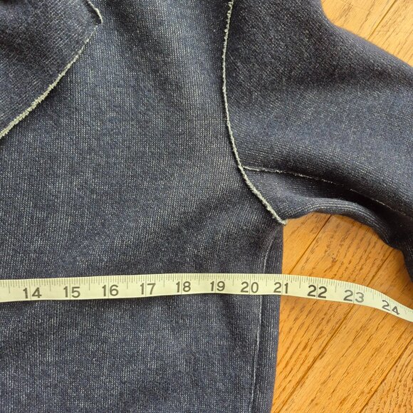 Puella Denim Look Knit Jacket Blazer Coat S/M - Picture 12 of 14